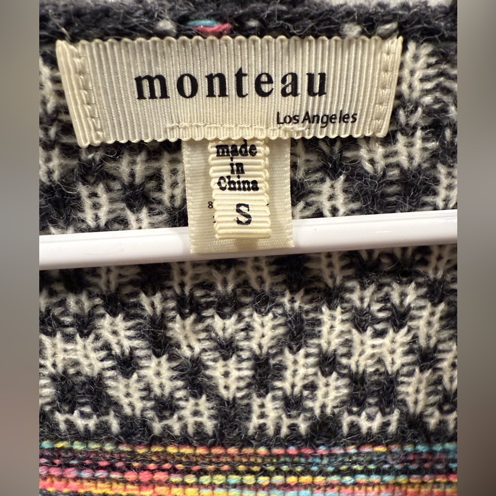 Colorful Patterned Hooded Cardigan - Picture 3 of 3